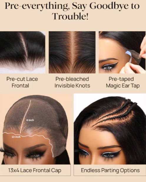 13x4 Black Cherry Ombre Burgundy Water Wave Lace Front Wig with Invisible Knots – Pre-Everything Frontal Wig