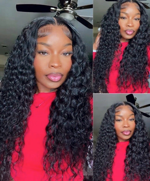 Invisible Knots Water Wave BlendAway HD Glueless Lace Wig Put On and Go
