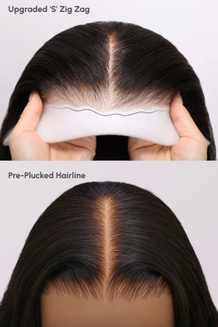 7x5 Ombre Brown to Blonde Straight Wig with Bangs – Face-Framing Layered Cut Human Hair Wig with Invisible Knots