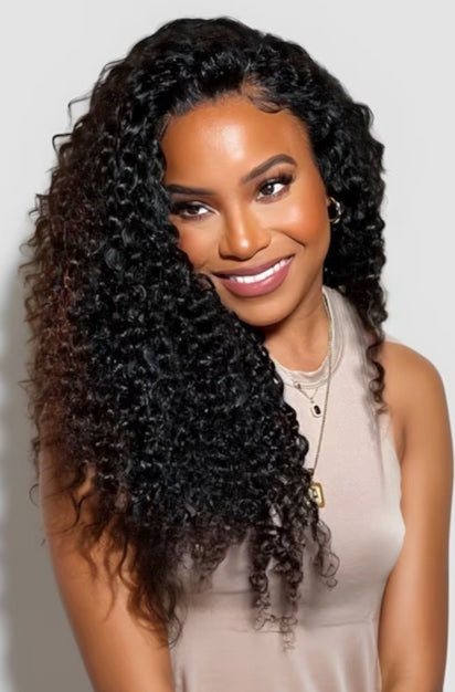Kinky Curly U Part Human Hair Wig – Glueless Wig 150% Density